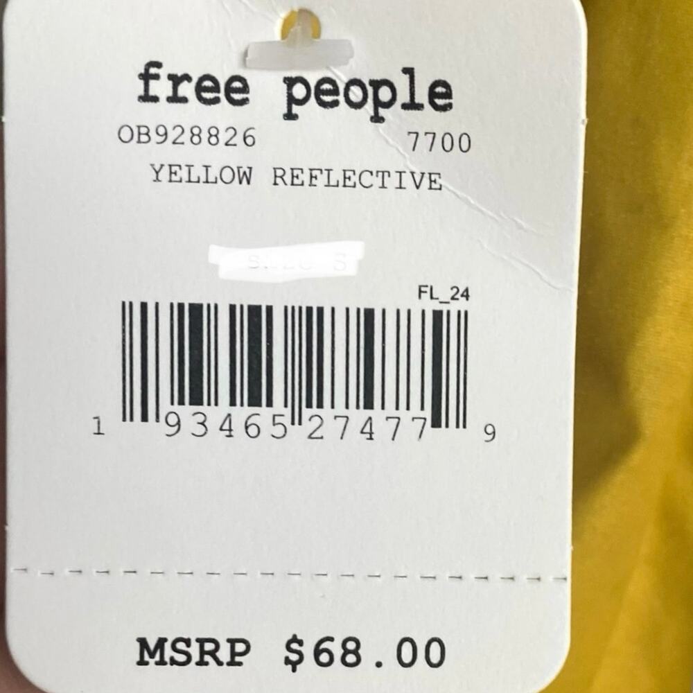 NEW Free People FP Movement Moonlight Reflective Running Shorts in Yellow Size L - Picture 10 of 13